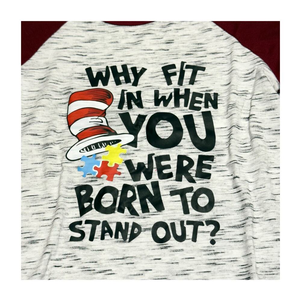 Kids Stand Out Raglan Shirt Red Sleeve 4-5Y - Picture 8 of 8